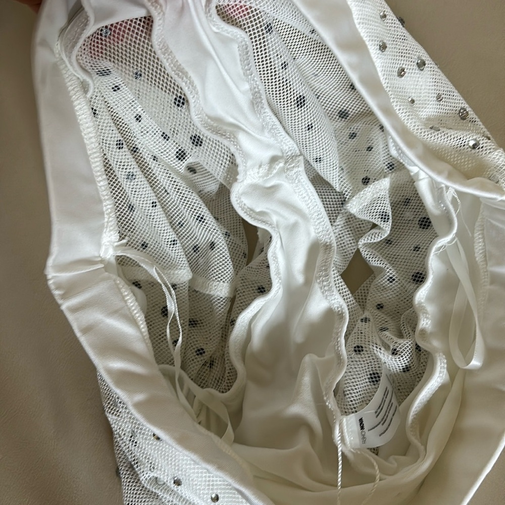 NWT White Rhinestone Bikini Set Festival - Picture 6 of 6